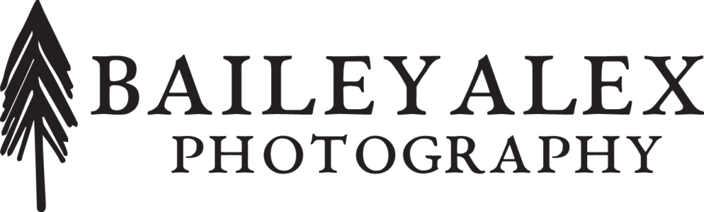 Logo for Washington wedding photographer Bailey Alex Photography
